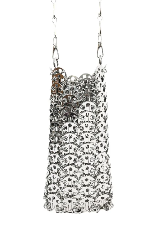 Paco Rabanne Silver Metal Chain Shoulder Bag