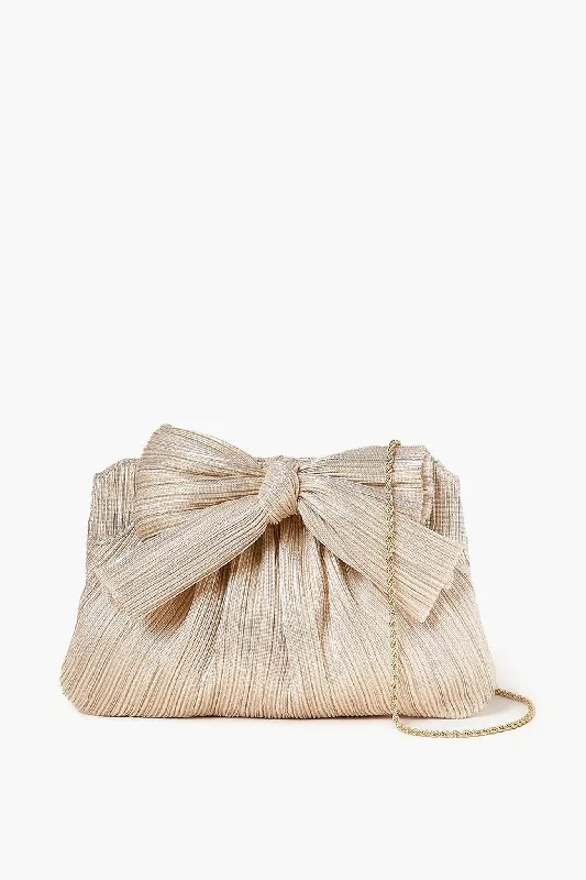 Platinum Rayne Pleated Frame Clutch