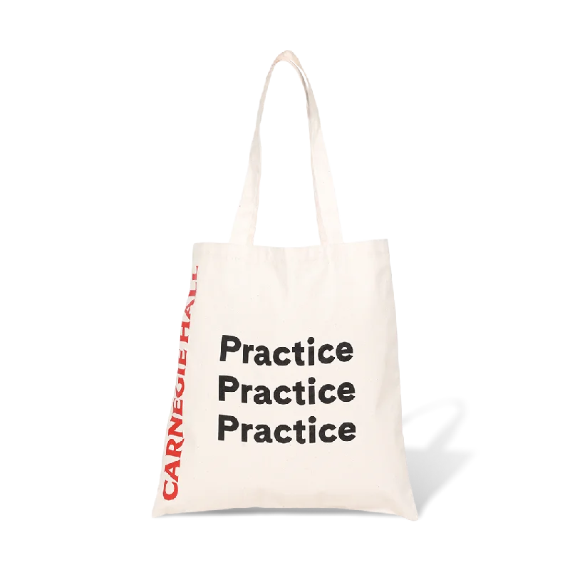 “Practice, Practice, Practice” Canvas Tote Bag