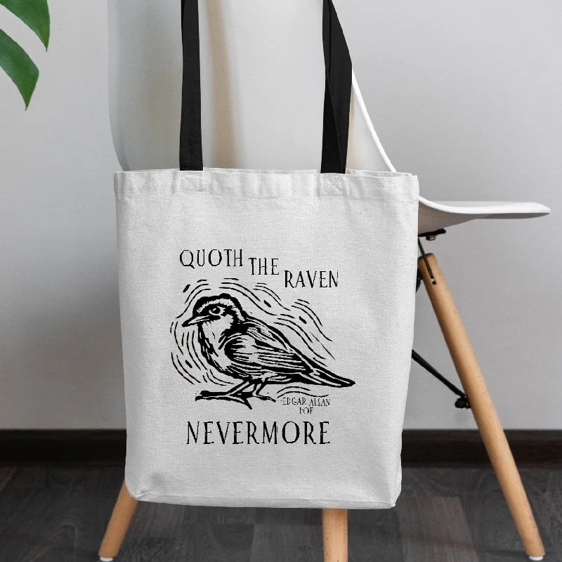 Quoth the Raven, Nevermore. Edgar Allan Poe Tote Bag