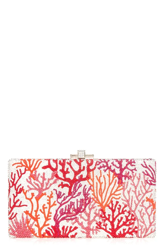 Rectangle Clutch - Silver Coral Multi