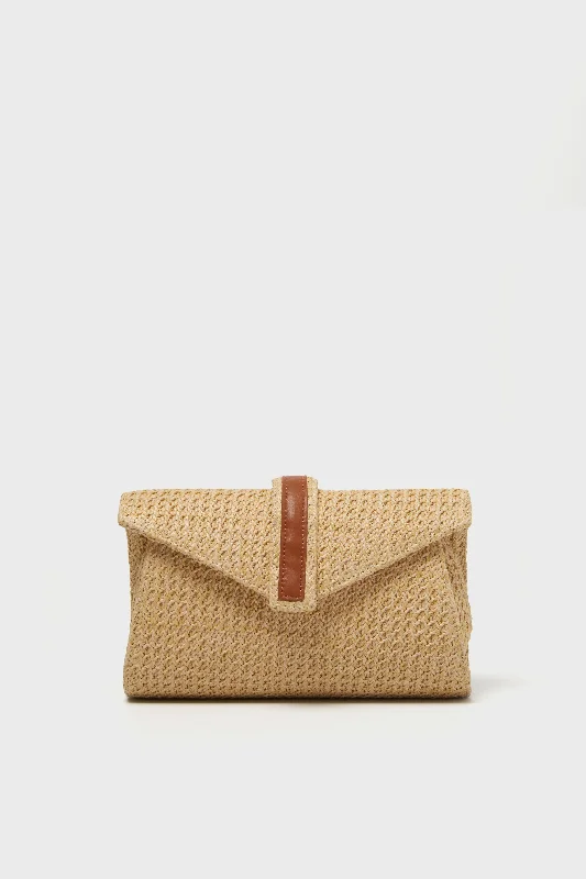 Rowen Raffia Envelope Clutch