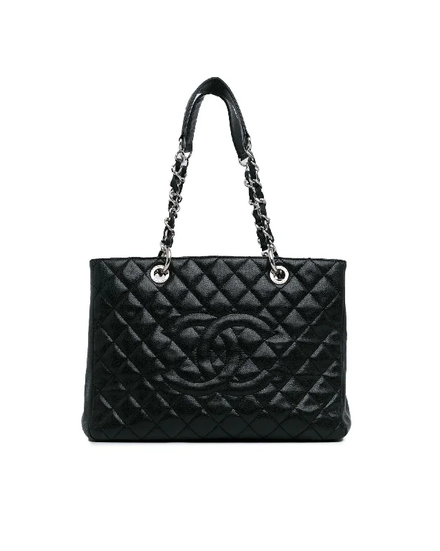 Chanel 255 Caviar Leather Tote Bag