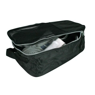 Shoe Pouch w Mesh Fabric 420D (Black)