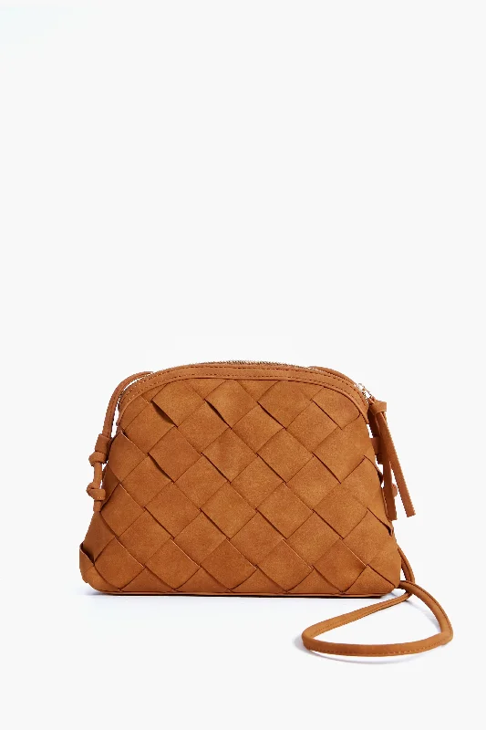 Tan Calista Woven Crossbody