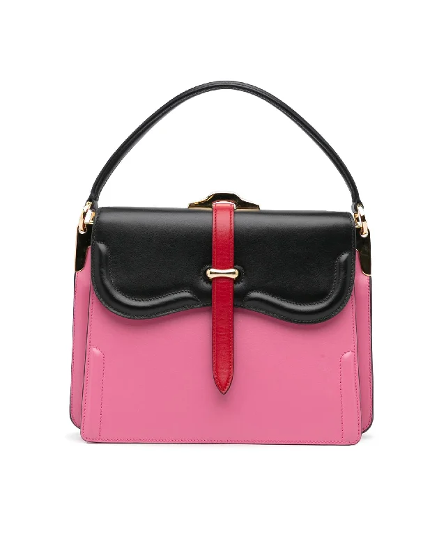 Leather Belle Satchel with Detachable Chain Strap