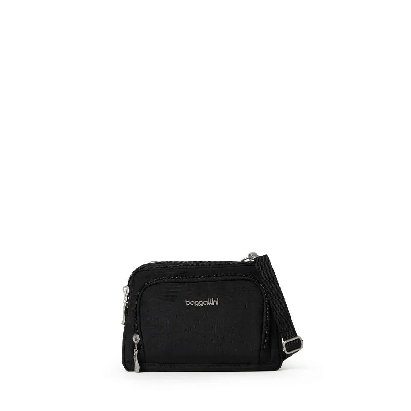 baggallini Triple Zip Small Convertible Crossbody Bag