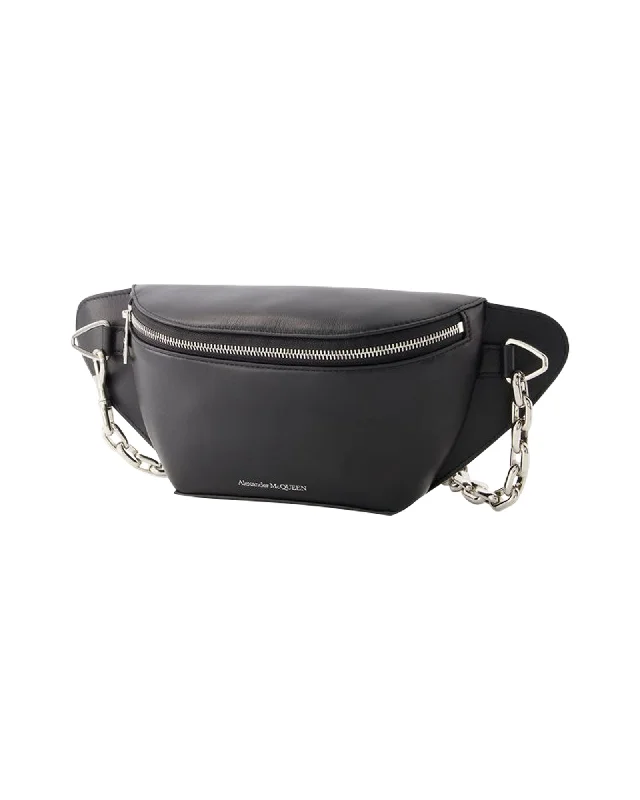 Biker Bumbag - Alexander McQueen - Leather - Black