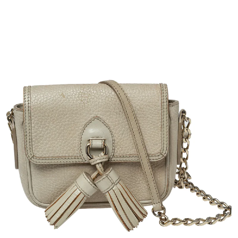 Burberry  Leather Tassel Crossbody Bag