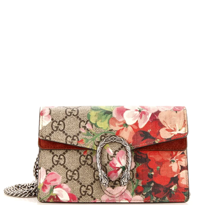 Dionysus Bag Blooms Print GG Coated Canvas Super Mini