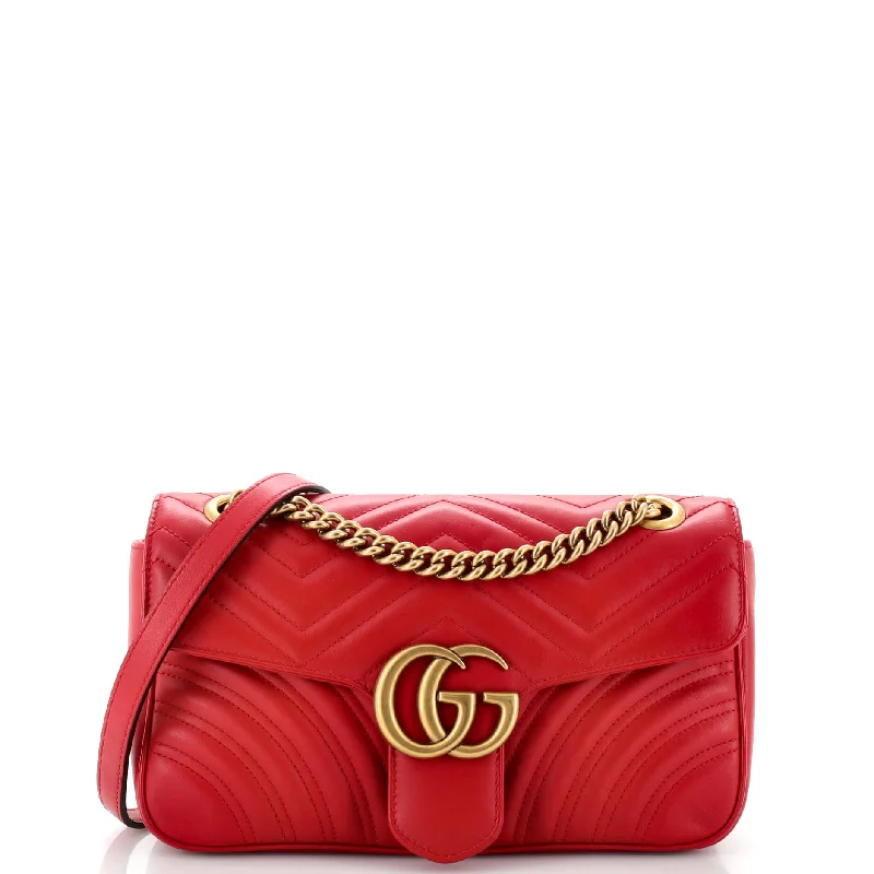 GG Marmont Flap Bag Matelasse Leather Small