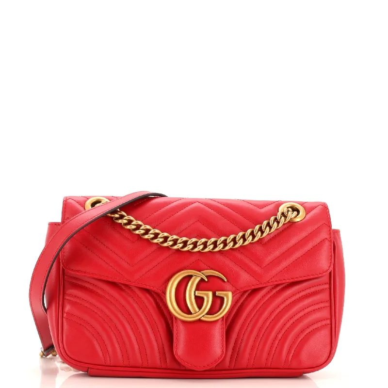 GG Marmont Flap Bag Matelasse Leather Small