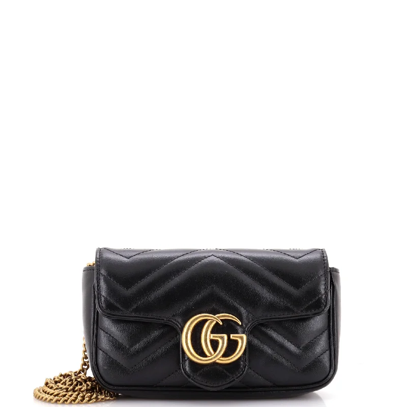 GG Marmont Flap Bag Matelasse Leather Super Mini