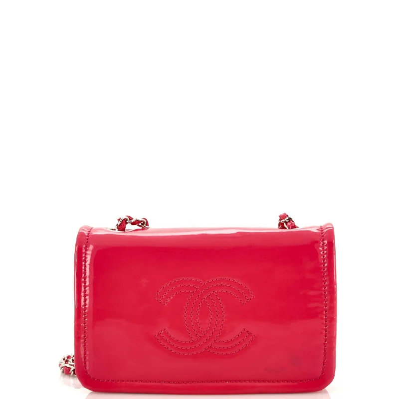 Lipstick Flap Crossbody Bag Patent Vinyl Mini