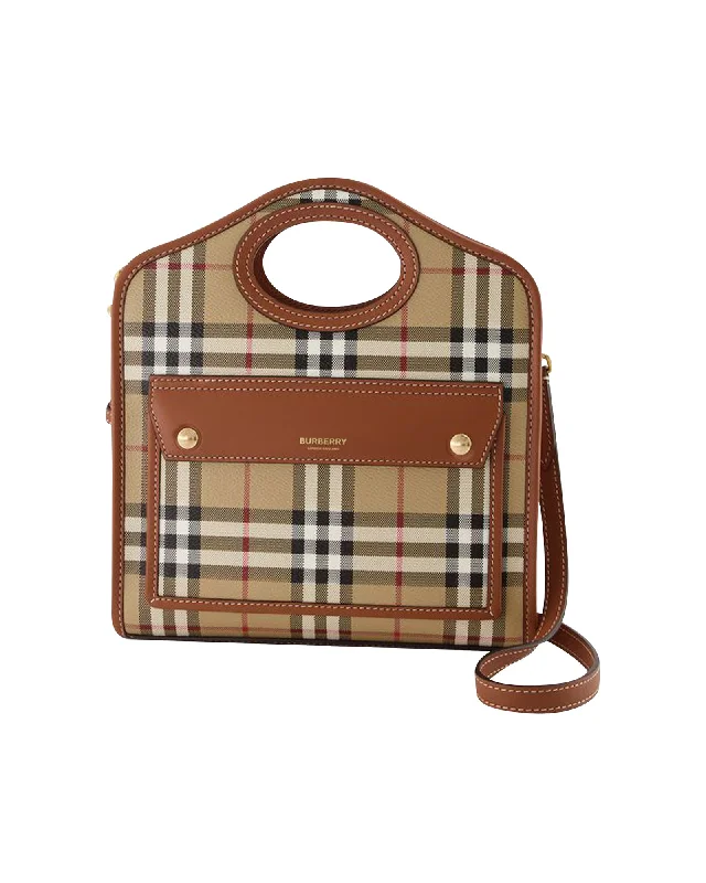 Mini Pocket - Burberry - Canvas - Brown