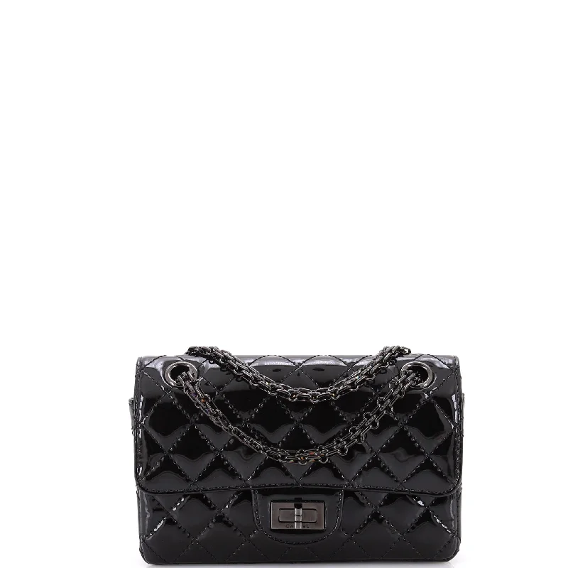 So Black Reissue 2.55 Flap Bag Quilted Patent Mini