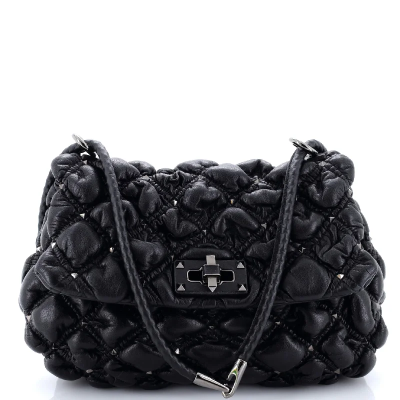 SpikeMe Flap Bag Quilted Leather Small