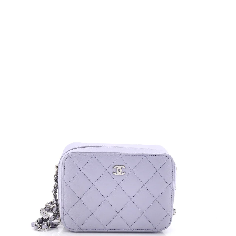 Square CC Chain Camera Bag Quilted Caviar Mini